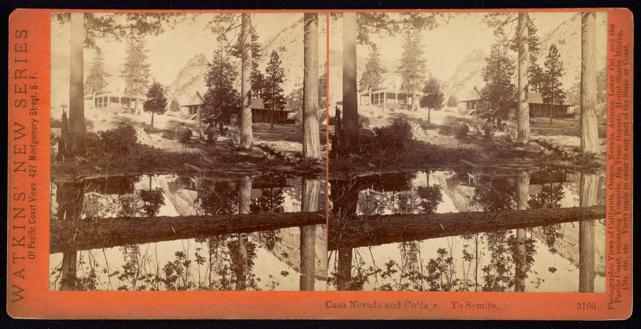 Casa Nevada et Cottage. Yo Semite - Carleton Watkins
