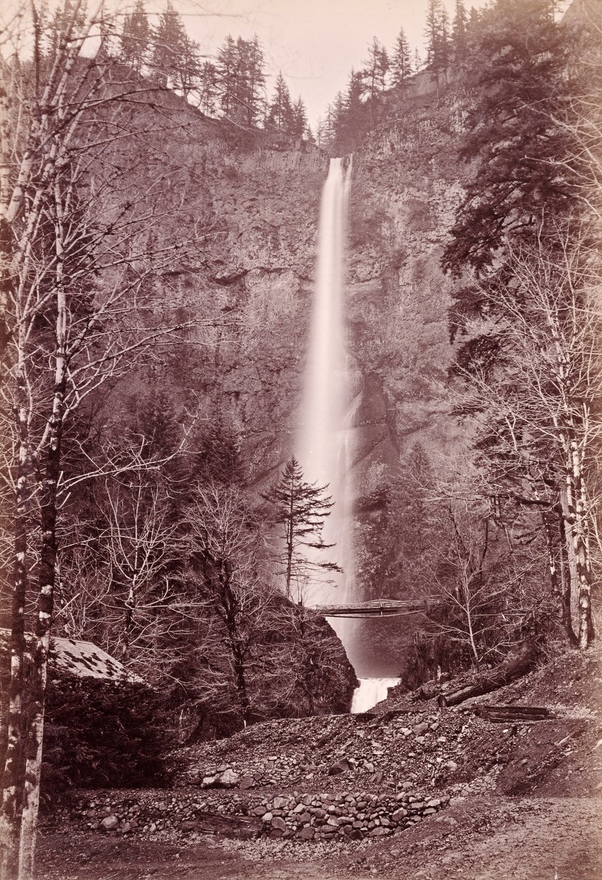 Chutes de Multnomah, 700 pieds, Oregon - Carleton Watkins