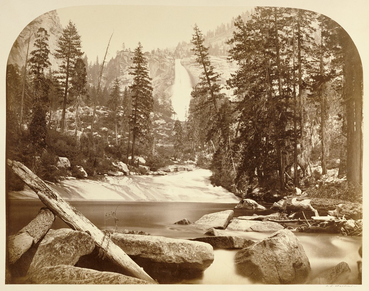 Chute Nevada - 700 pieds, Yosemite - Carleton Watkins