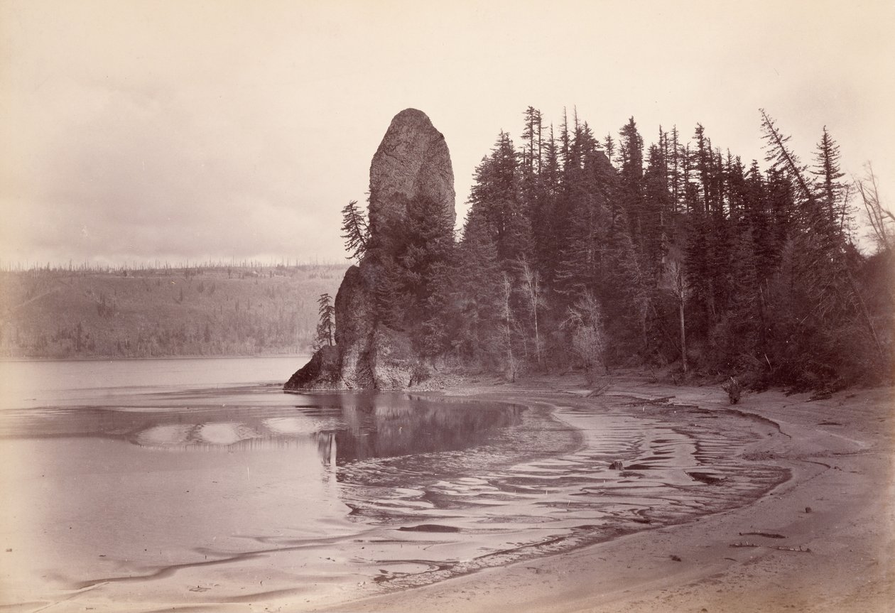 [Rooster Rock - fleuve Columbia] - Carleton Watkins