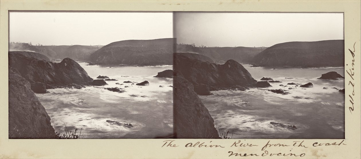 La rivière Albion depuis la côte, Mendocino - Carleton Watkins