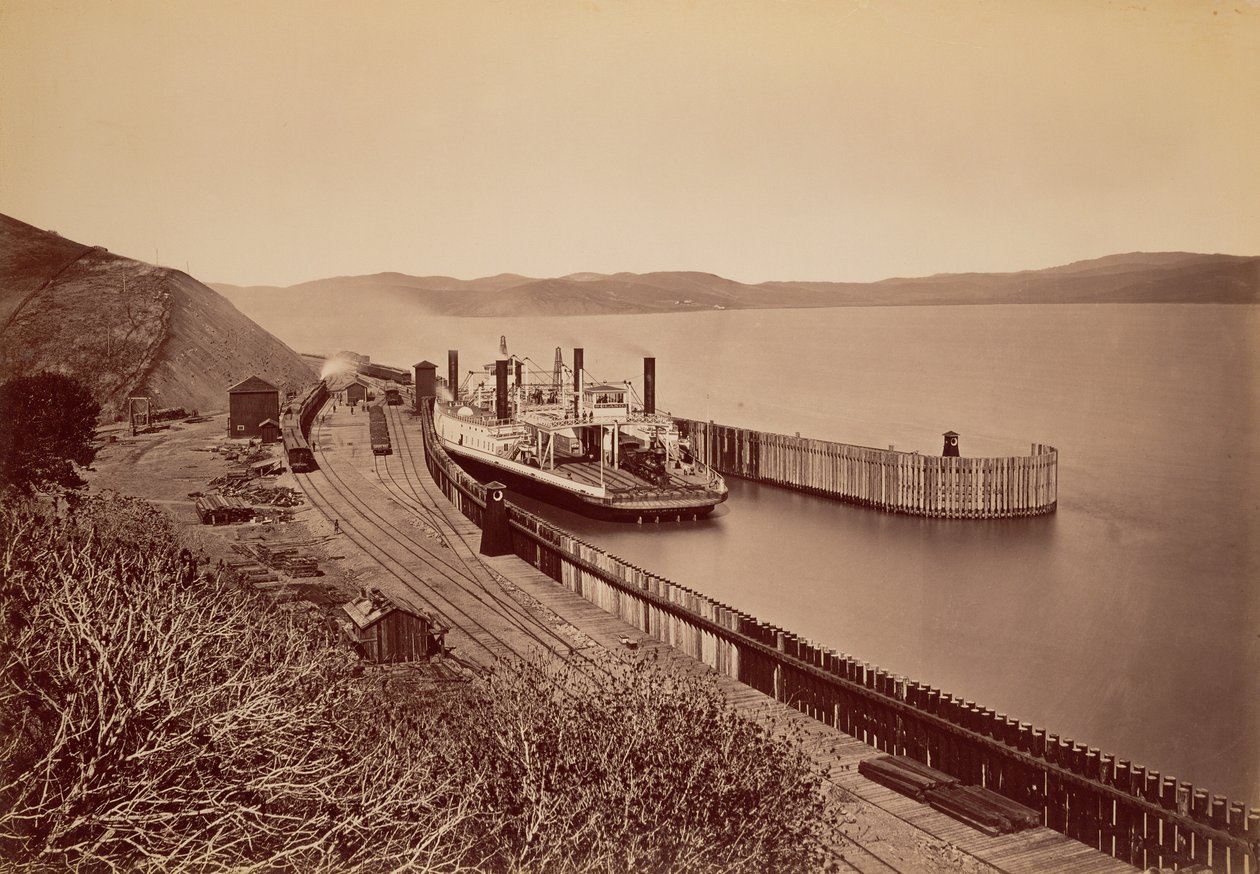 [Le ferry «Solano»] - Carleton Watkins