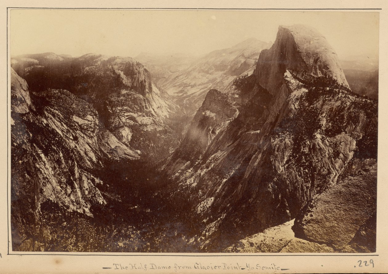 Le Half Dome depuis Glacier Point, Yosemite - Carleton Watkins