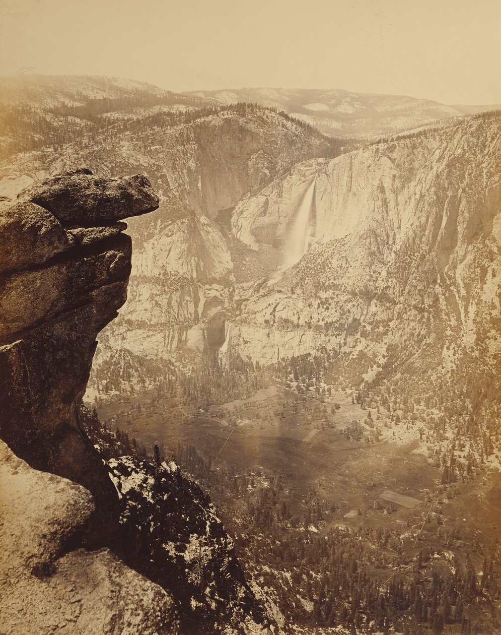 Chutes de Yosemite depuis Glacier Point - Carleton Watkins