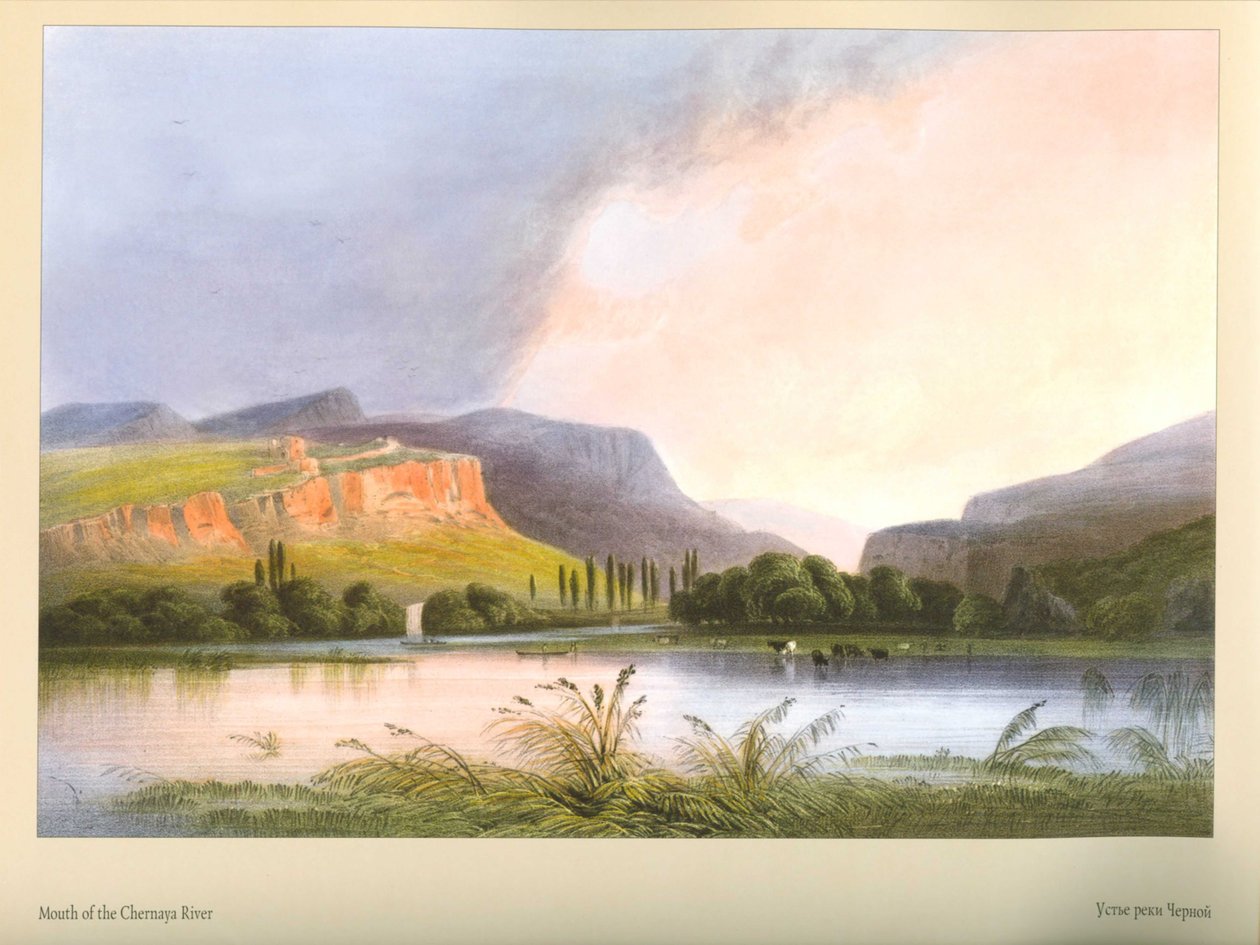 Carlo Bossoli. Embouchure de la rivière Noire - Carlo Bossoli