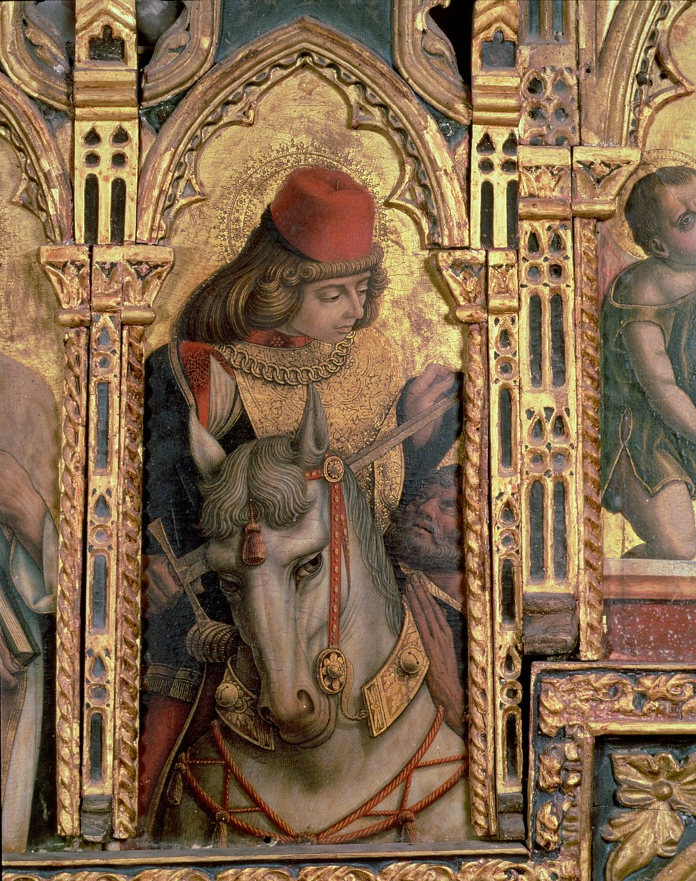 Saint Martin, (détail) du polyptyque de San Martino - Carlo Crivelli