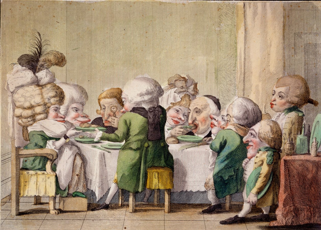 Le repas, vers 1790 - Carlo Lasinio