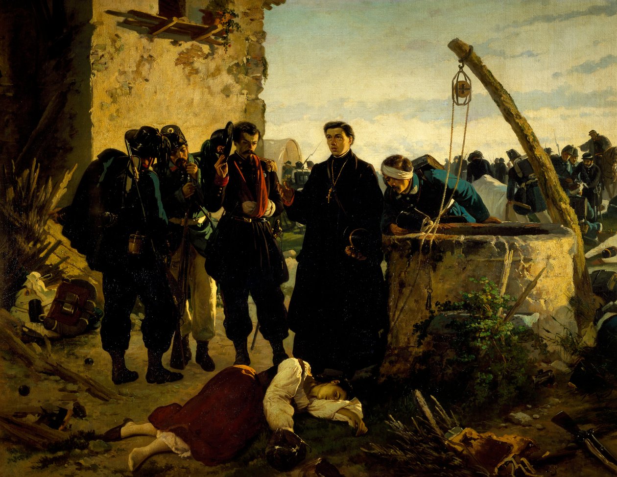 Anna Cuminello retrouvée morte quelques jours après la bataille de San Martino en 1859, par Carlo Ademollo (1825-1911) - Carlo Ademollo