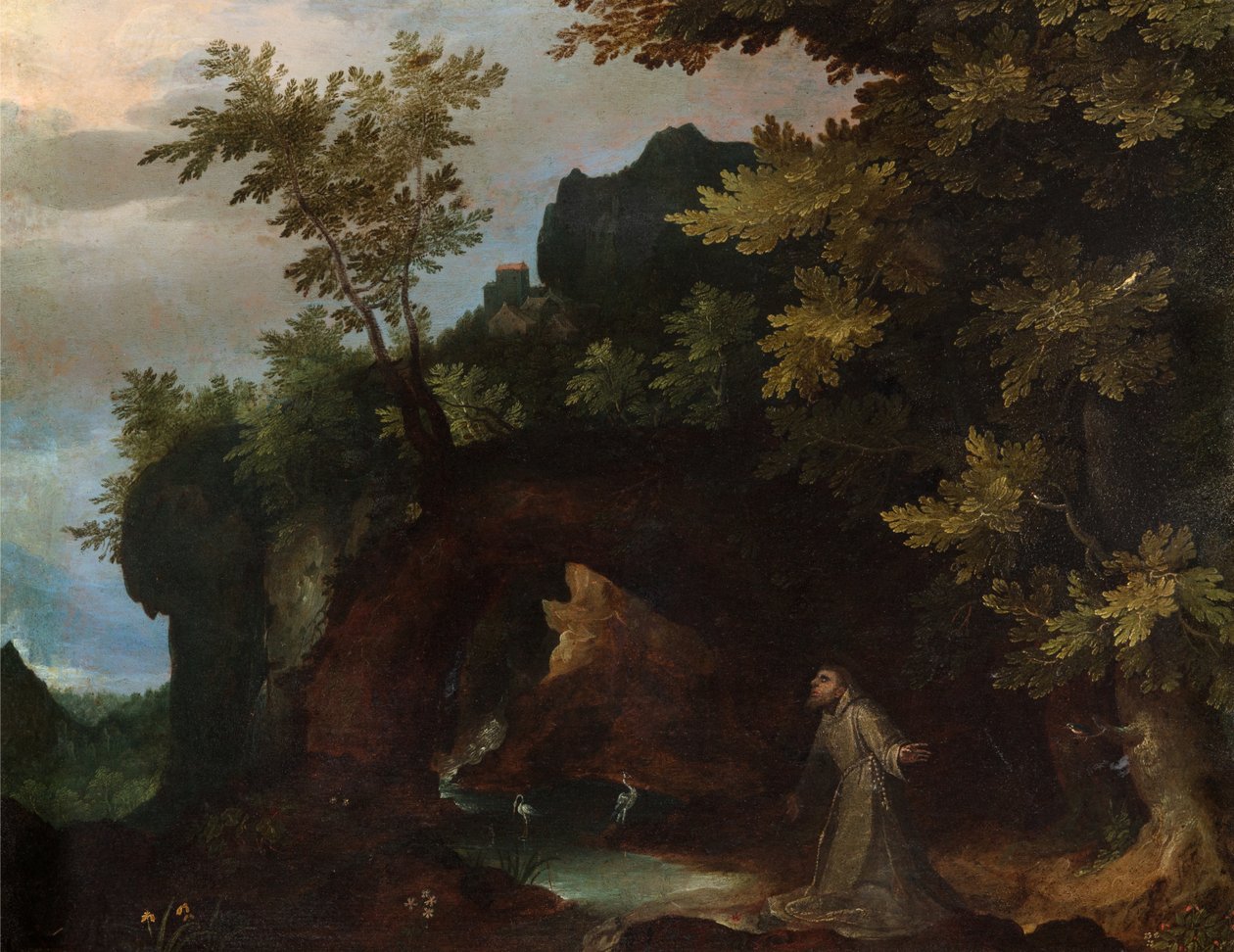 Extase de saint François, recto (huile sur plaque de métal) - Carlo Antonio Procaccini