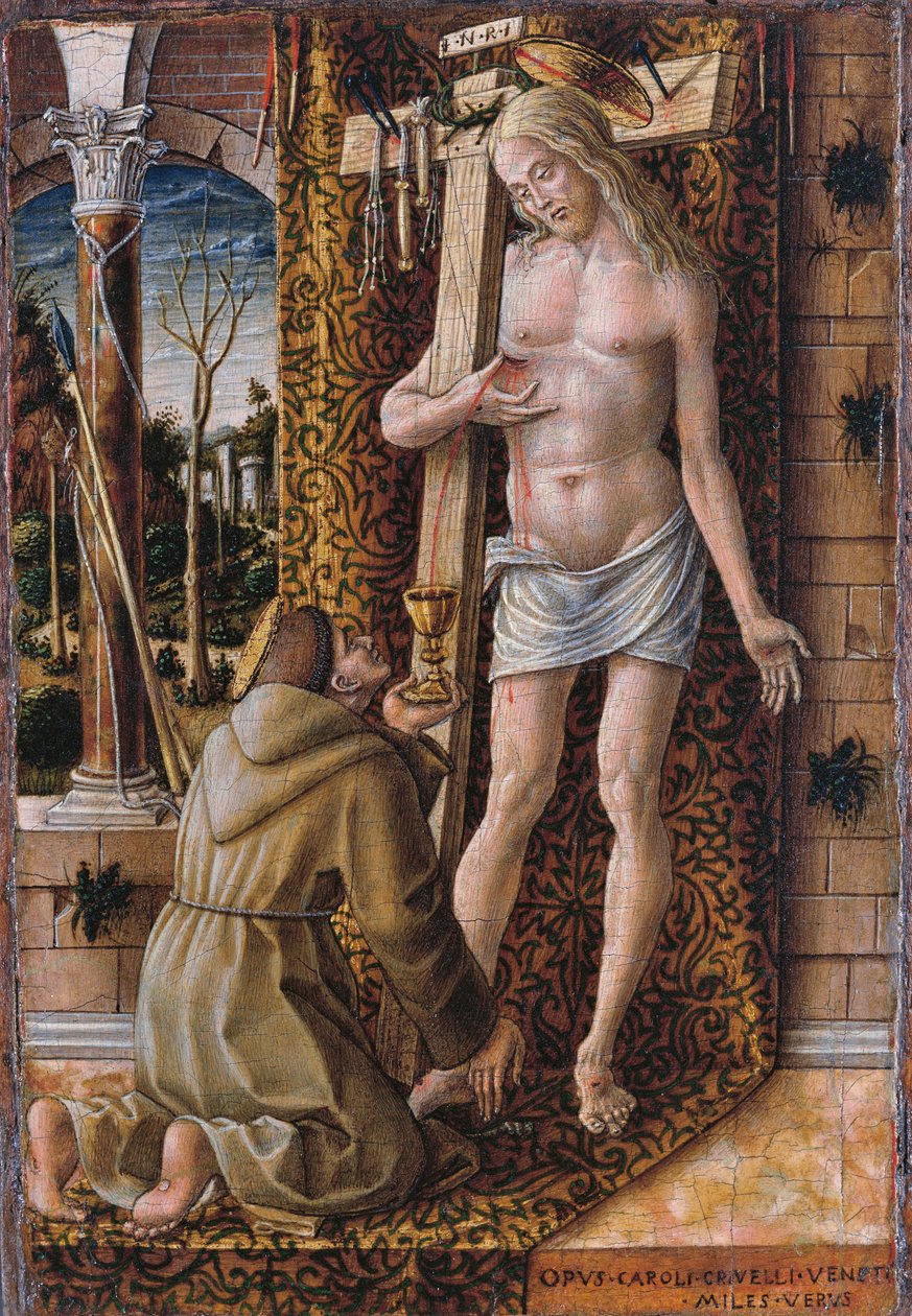 Saint François recueillant le sang du Christ - Carlo Crivelli