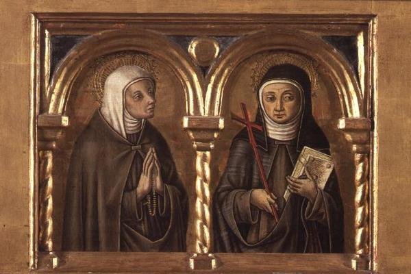 Femme non identifiée et Sainte Claire d