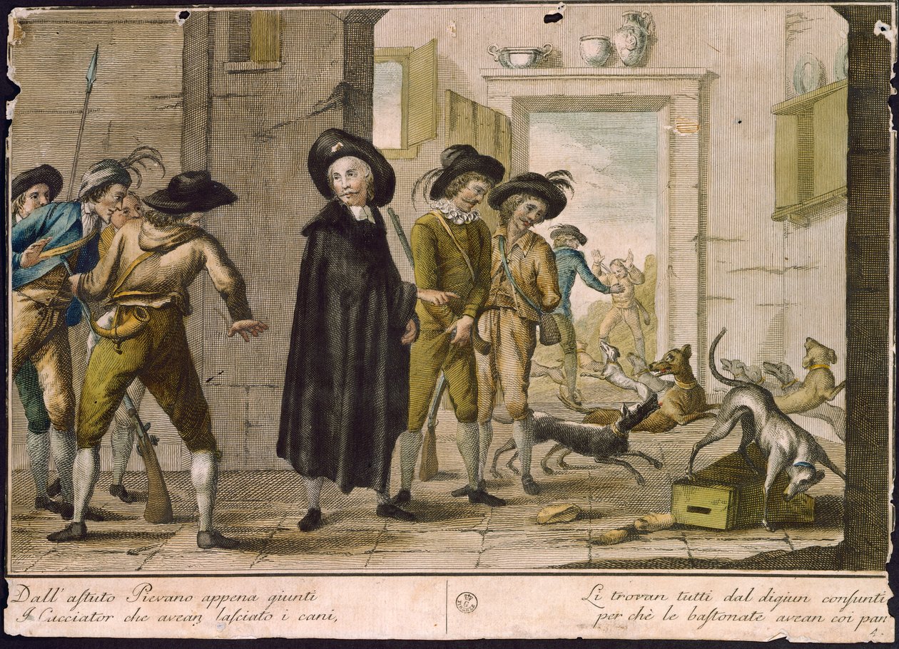 Prêtre Arlotto, par Carlo Lasinio (1759-1838), gravure en couleur - Carlo Lasinio