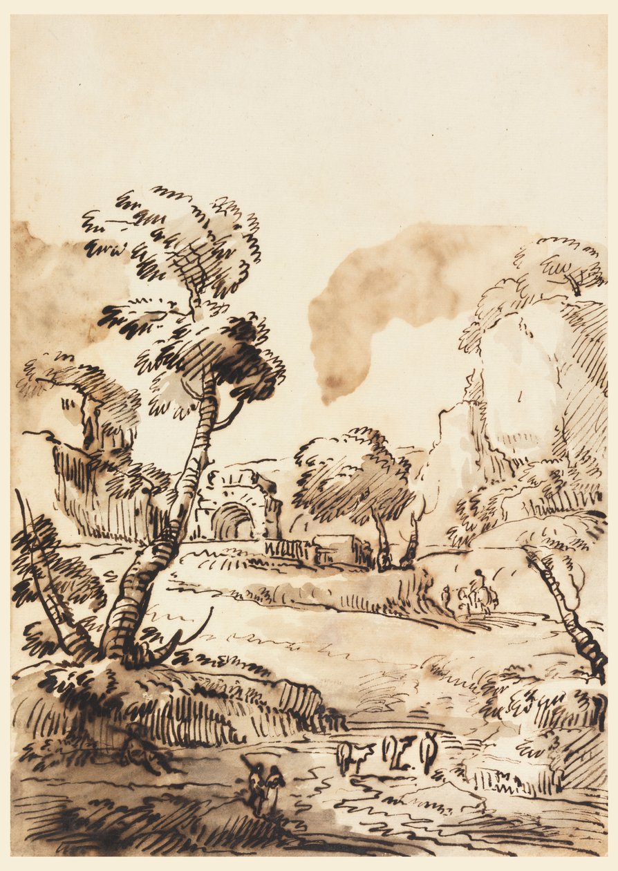 Paysage pastoral - Carlo Marchionni
