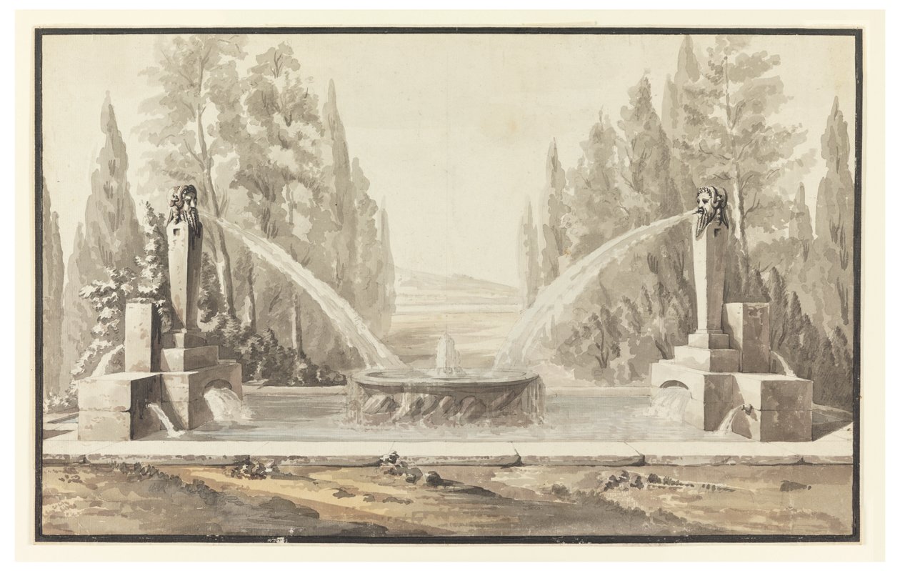 Conception pour une fontaine dans un parc - Carlo Marchionni