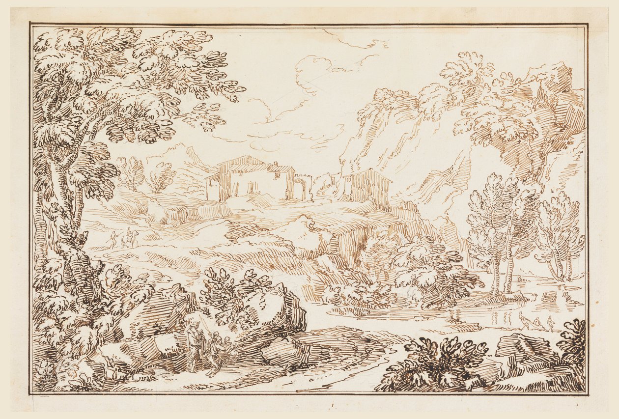 Dessin, Un paysage, 1770-86 - Carlo Marchionni