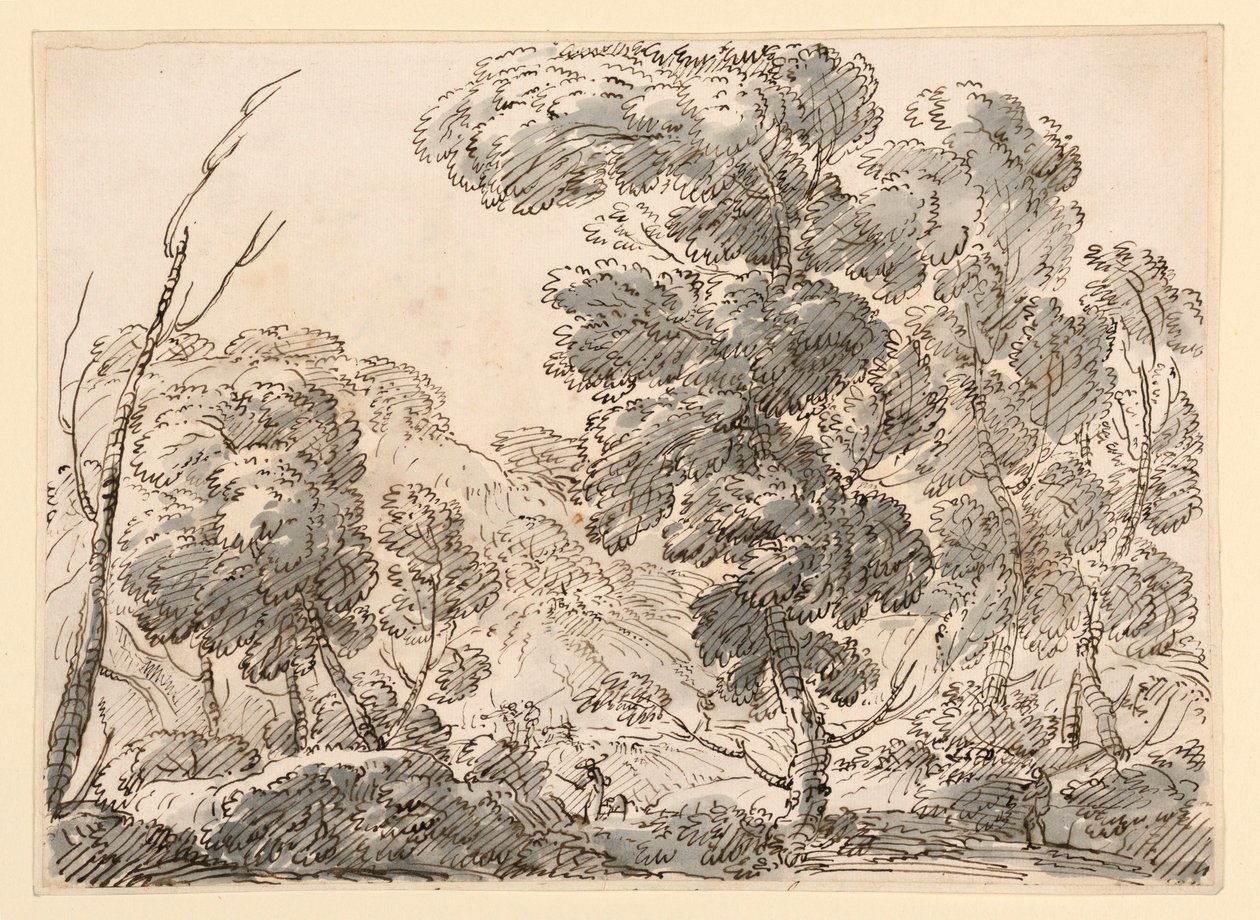 Dessin, route dans un pays montagneux, 1770-1786 - Carlo Marchionni