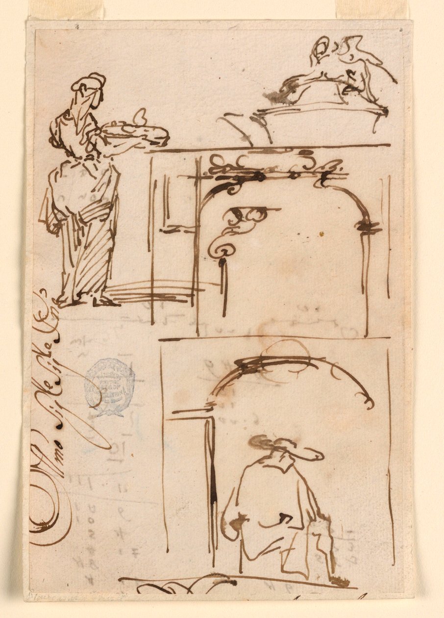 Dessin, croquis, 1725-50 - Carlo Marchionni