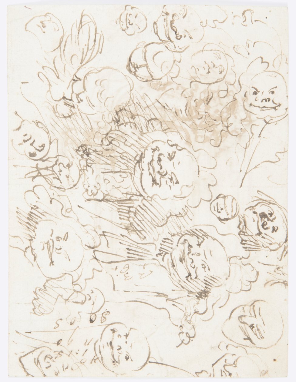 Dessin, études de têtes, 1760-80 - Carlo Marchionni