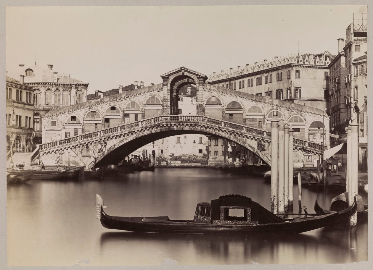 Venise. Le Grand Canal avec vue sur le pont du Rialto - Carlo Naya