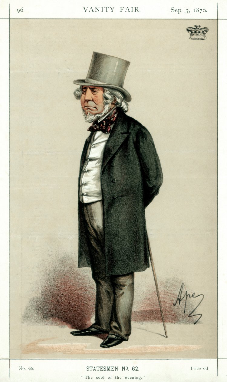 La Fraîcheur du Soir, Lord Houghton, poète et homme politique anglais, 1870 - Carlo Pellegrini