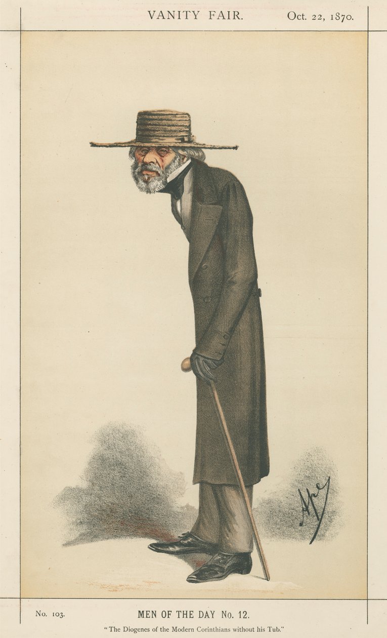 Le Diogène des Corinthiens modernes sans son tonneau, Thomas Carlyle (série Vanity Fair) - Carlo Pellegrini