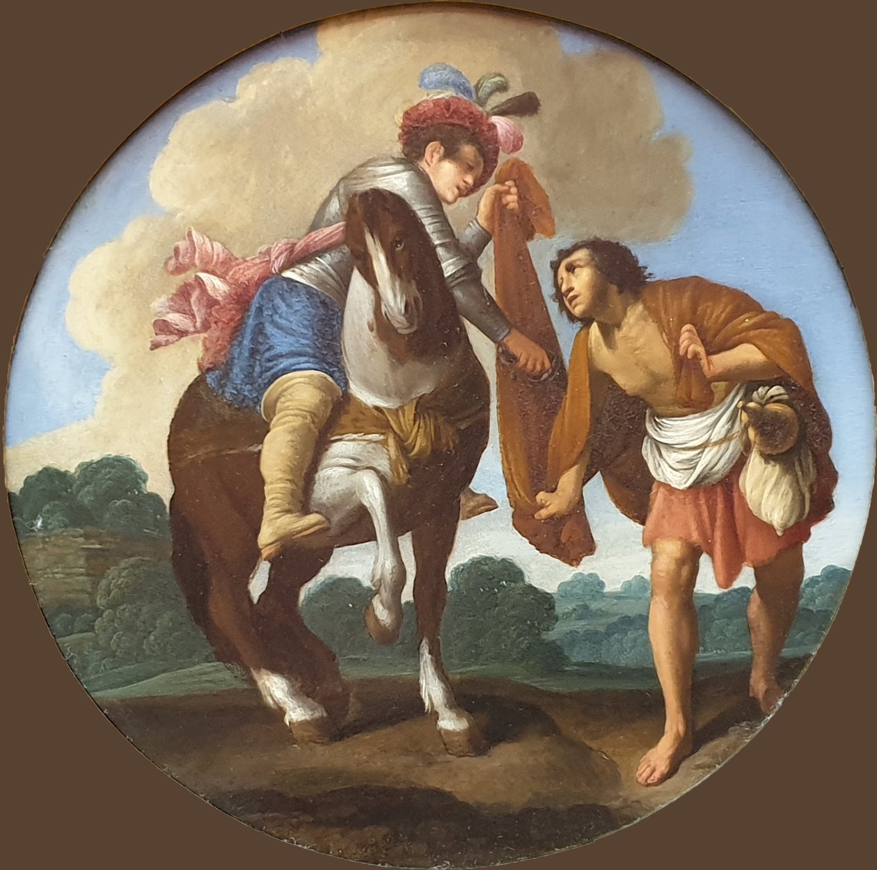 French : Saint Martin et le mendiant Saint Martin and the beggar - Carlo Saraceni