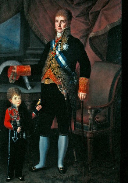 Portrait du comte Torrejon et de son fils - Carlos Blanco