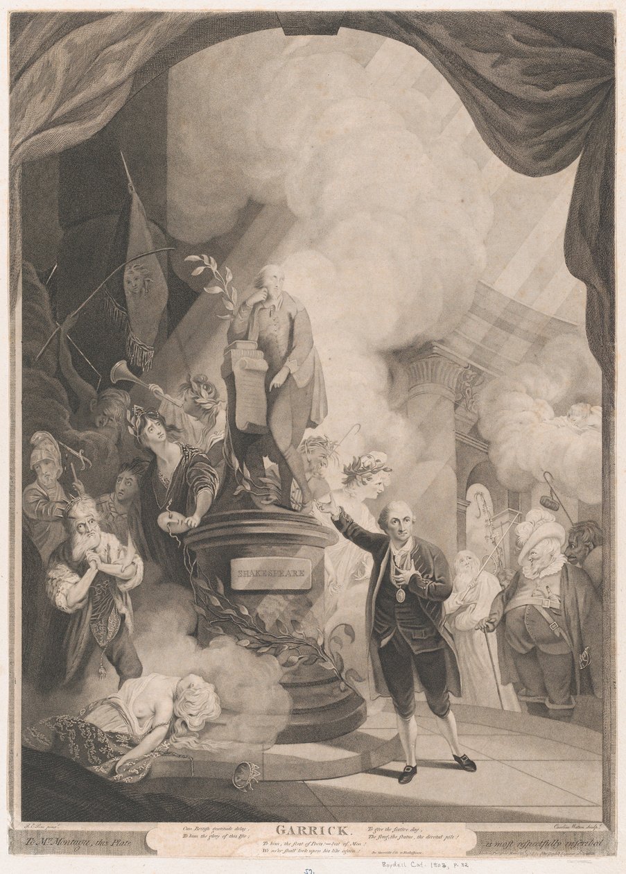 Garrick récitant l