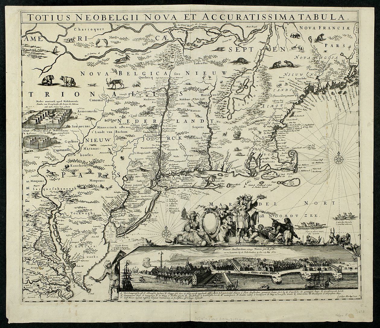 Totius Neobelgii nova et accuratissima tabula, carte, 1674 - Carolus Allardt