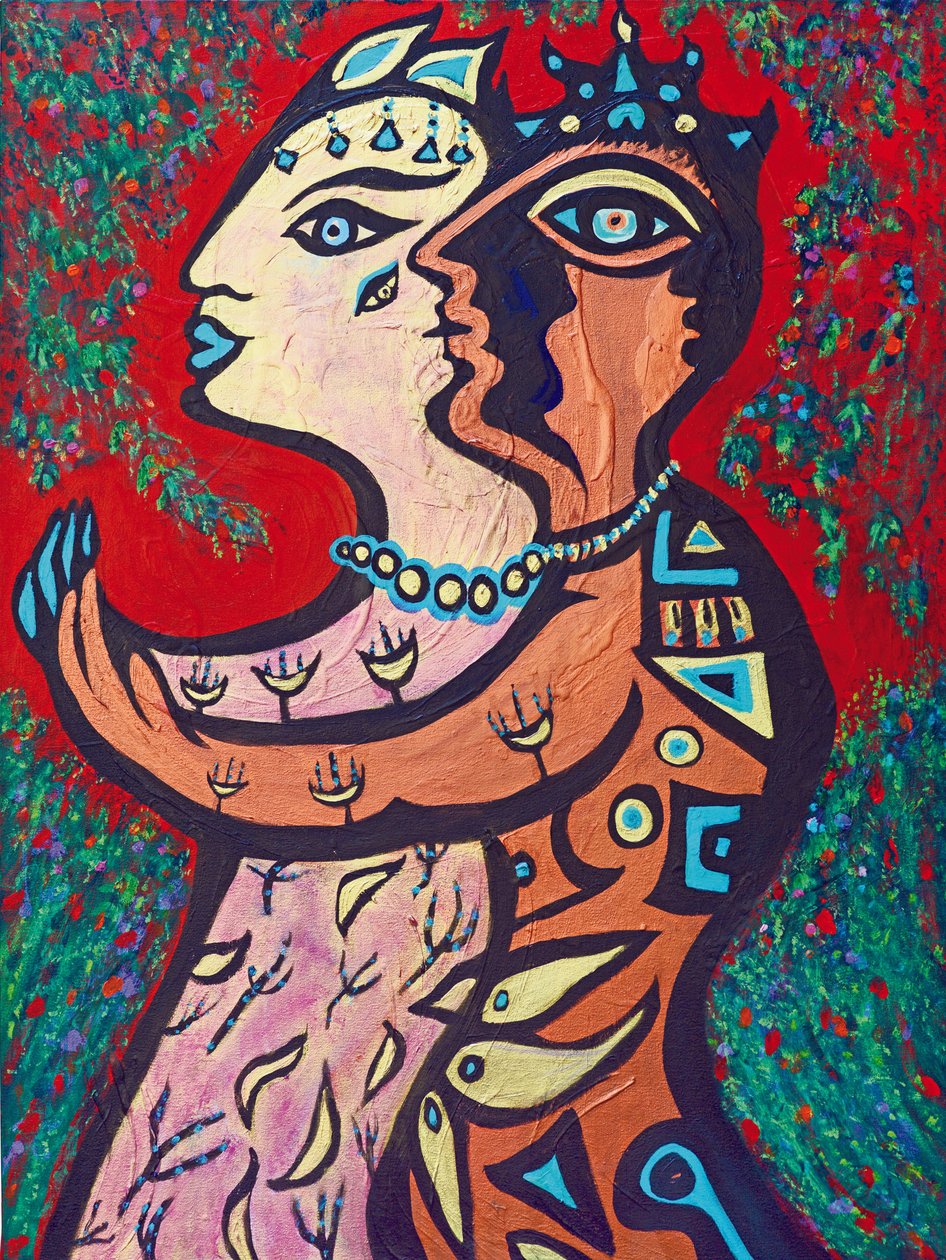 Amants bénis, 2013 (acrylique sur toile) - Carolyn Mary Kleefeld