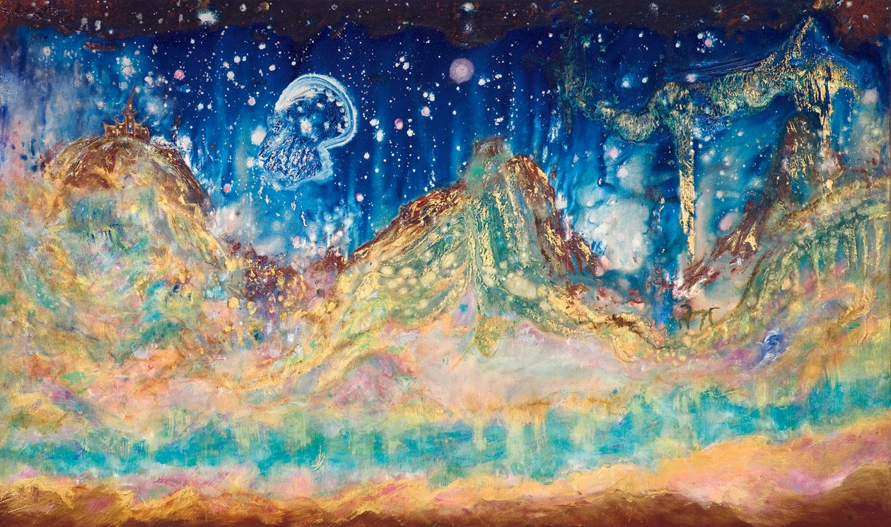Dream Of Ithaca, 2005 (acrylique et encre sur toile) - Carolyn Mary Kleefeld