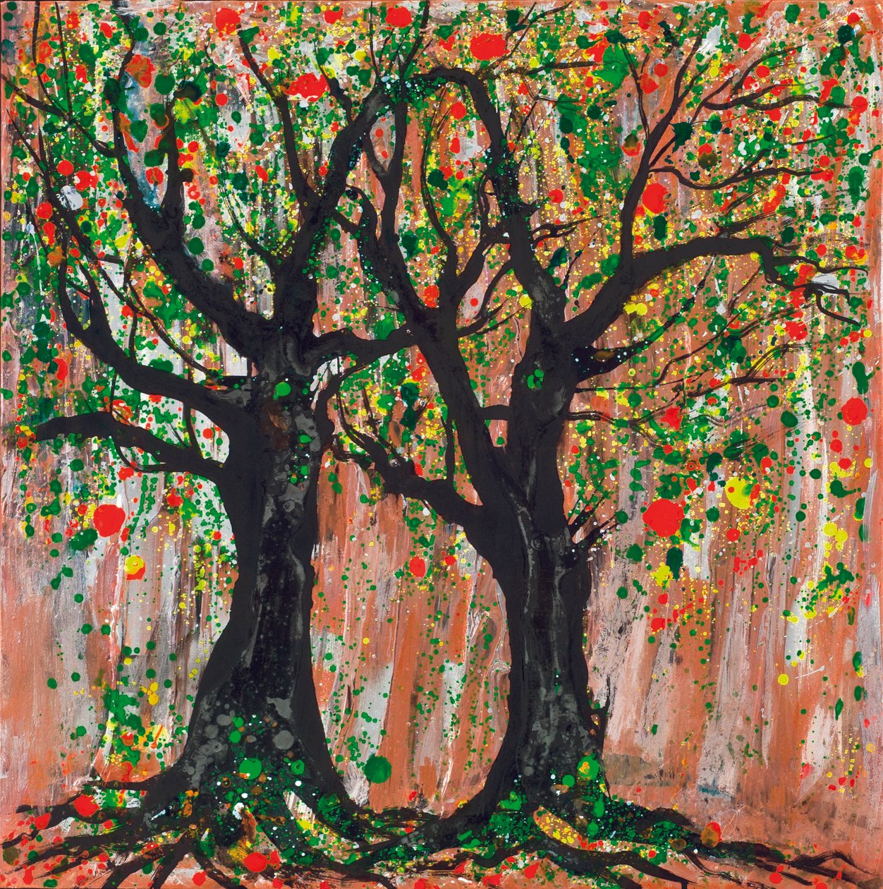Grenadier, 2012 (acrylique et encre sur toile) - Carolyn Mary Kleefeld