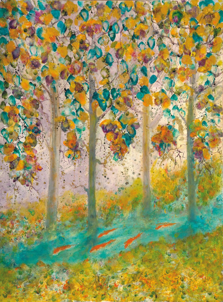 Arbre Raku, 2000 (huile sur toile) - Carolyn Mary Kleefeld