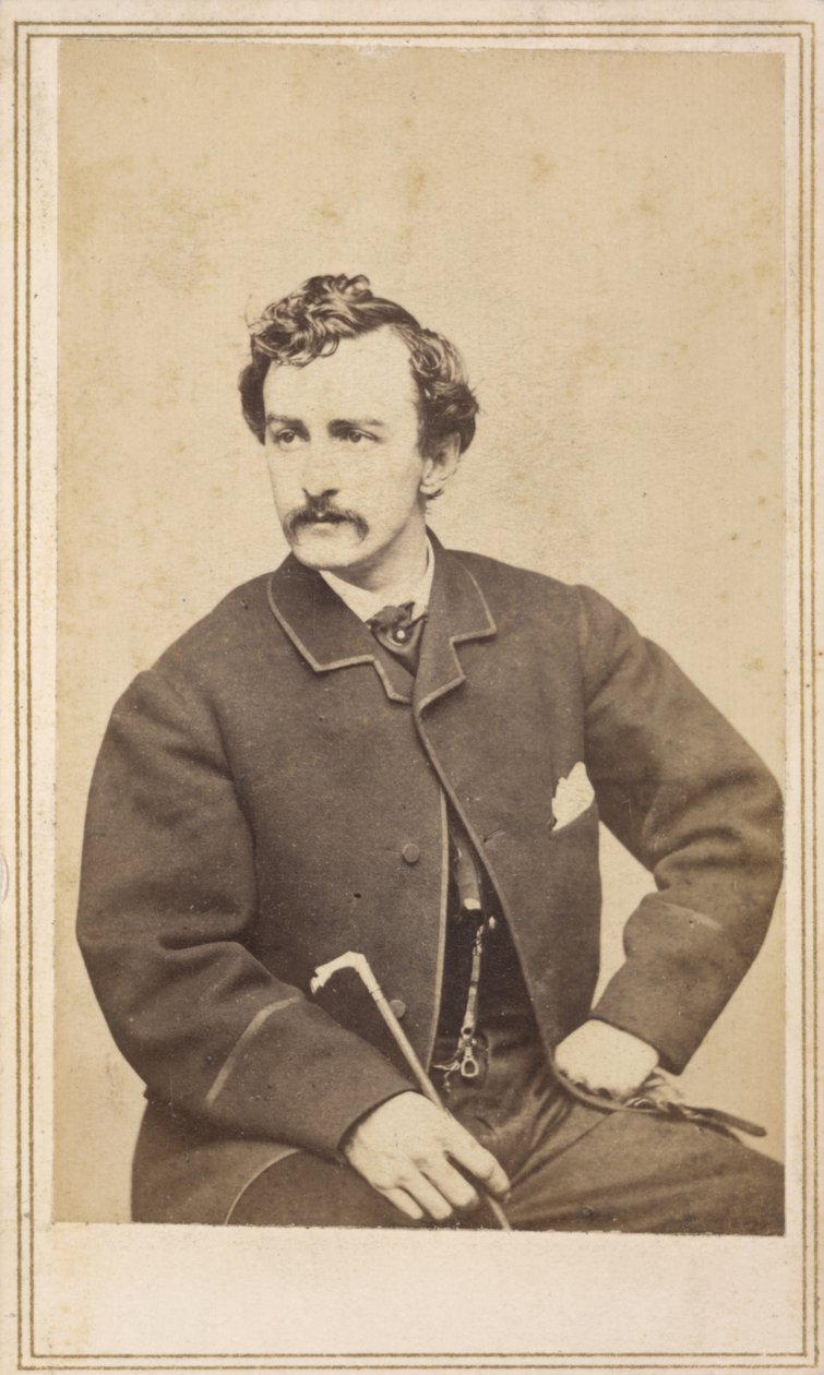 Carte de visite de John Wilkes Booth, 1862 - Case and Co. Silsbee