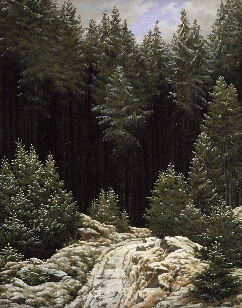 Première neige, vers 1828 - Caspar David Friedrich