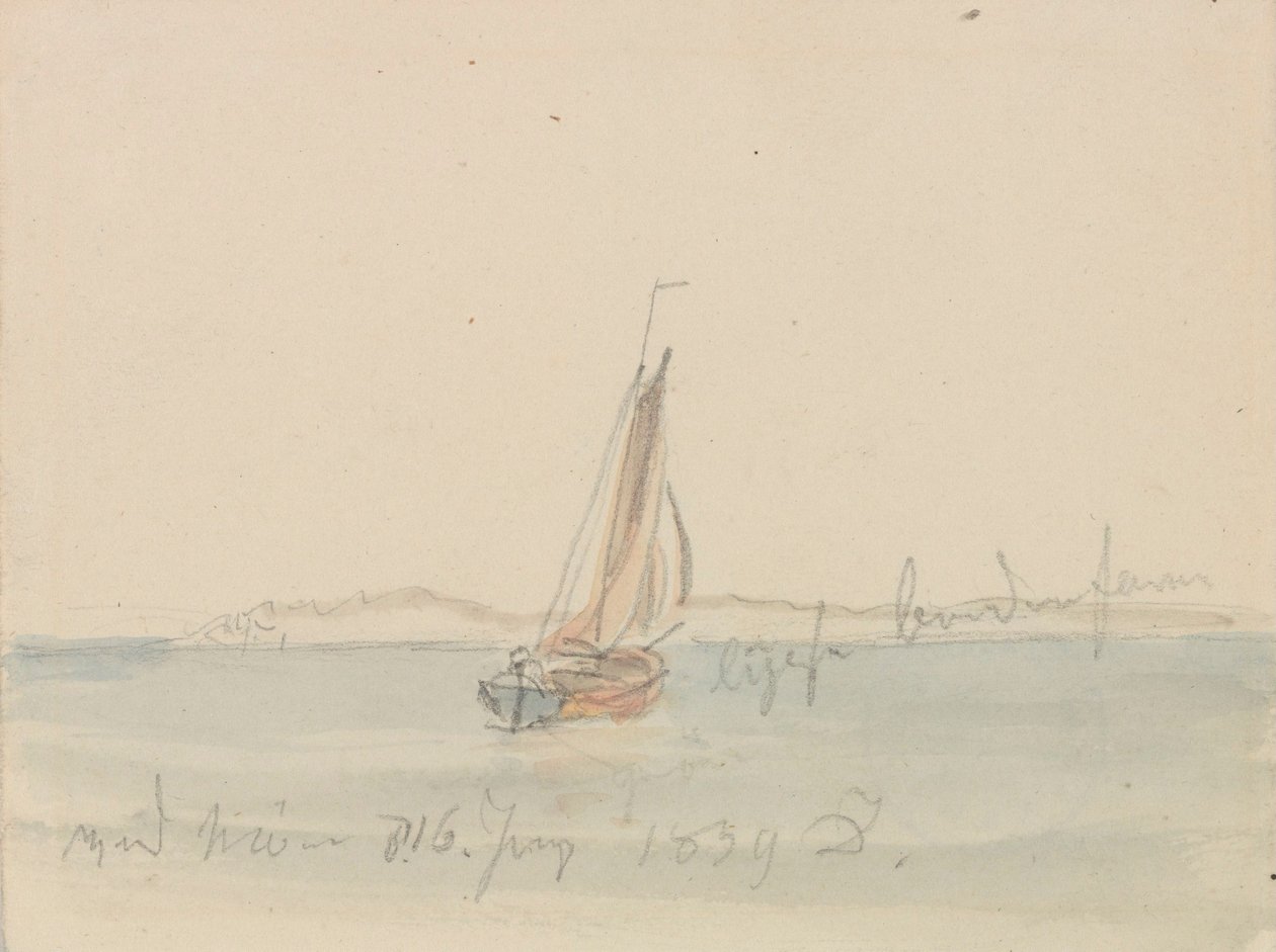 Dahl, Johan Christian - Voilier devant Mon - Caspar David Friedrich