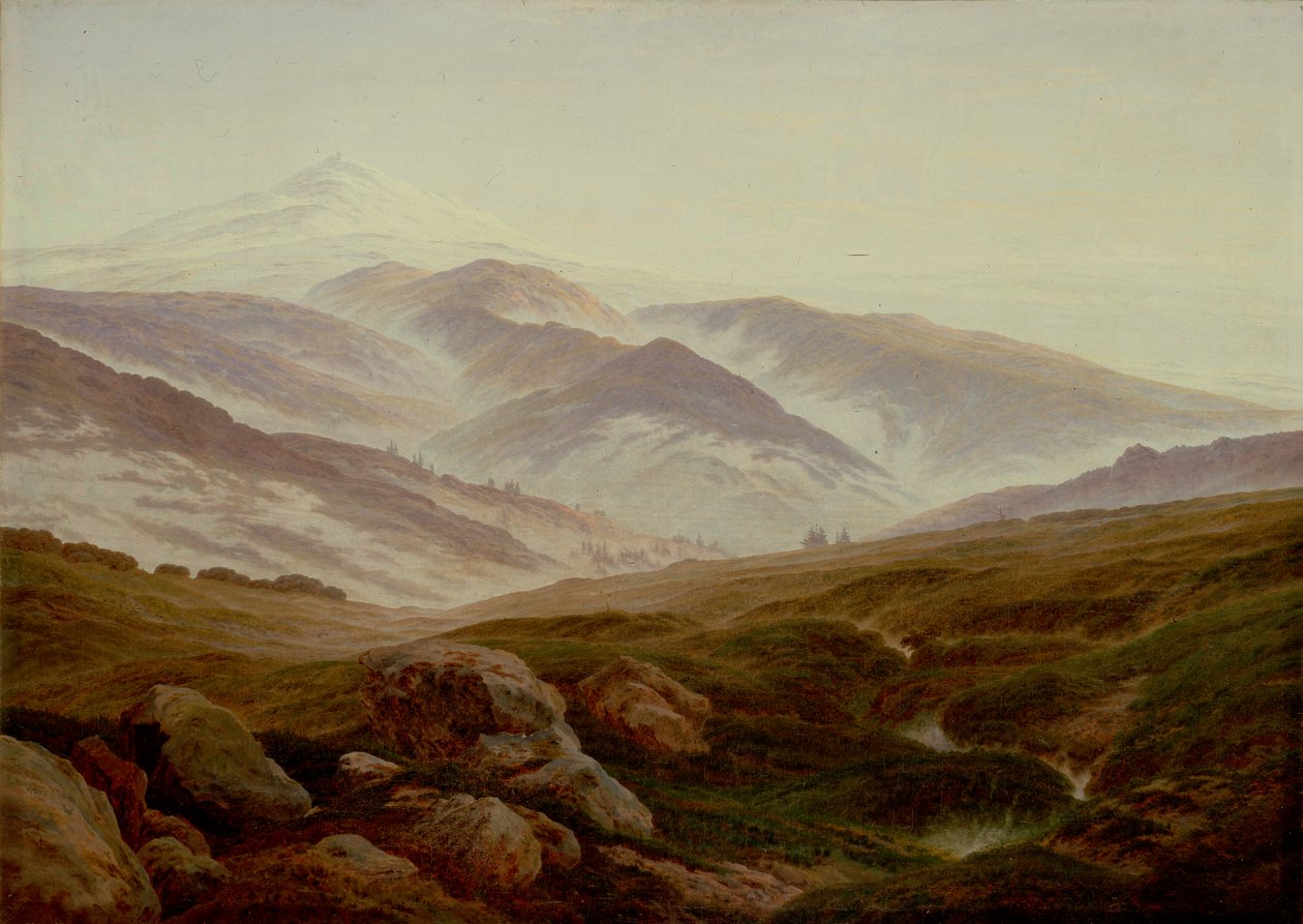 French : Souvenirs des Monts des Géants Memories of the Giant Mountains - Caspar David Friedrich