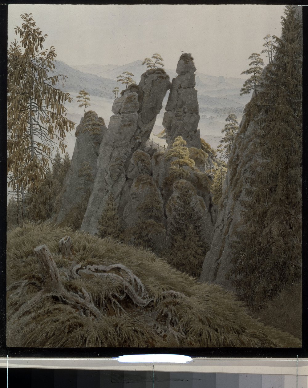 La porte des rochers à Neurathen - Caspar David Friedrich