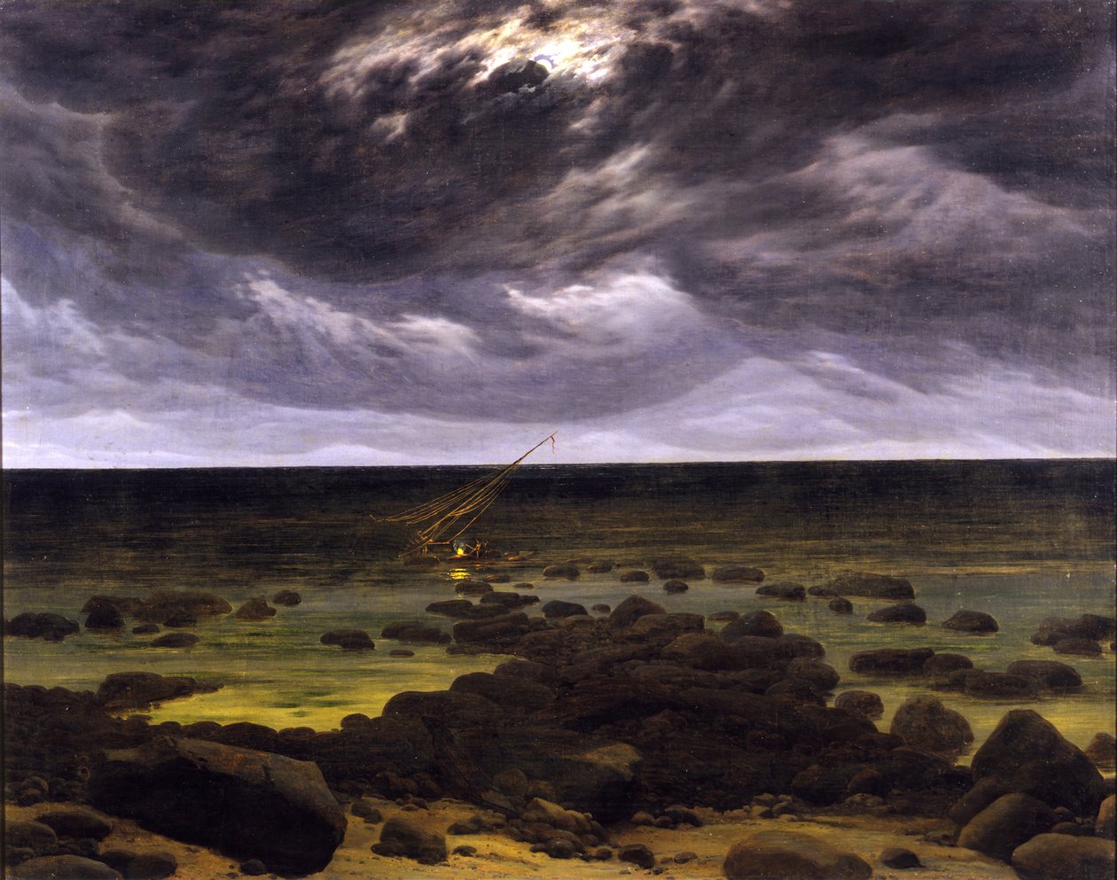 Côte au clair de lune - Caspar David Friedrich