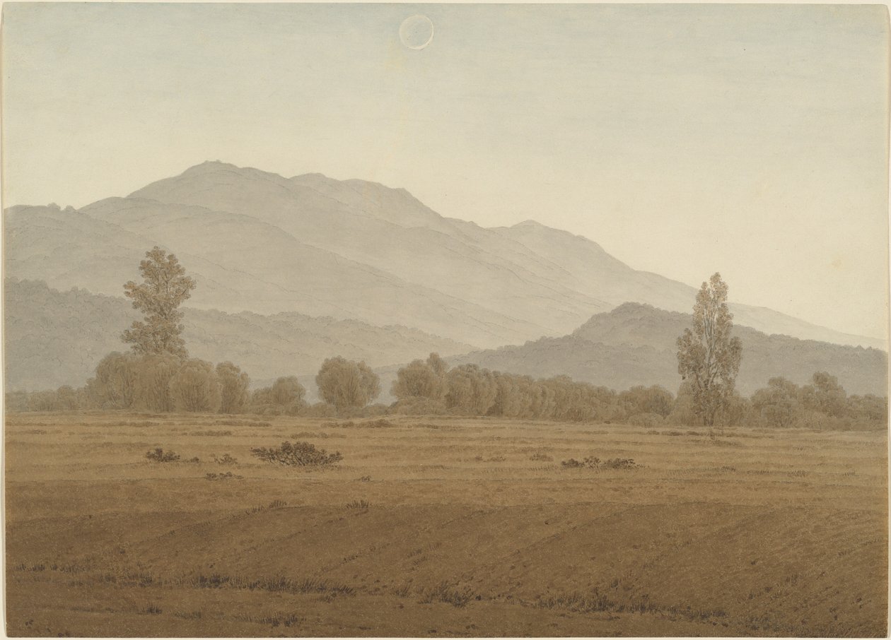 Nouvelle lune au-dessus des montagnes des Géants - Caspar David Friedrich