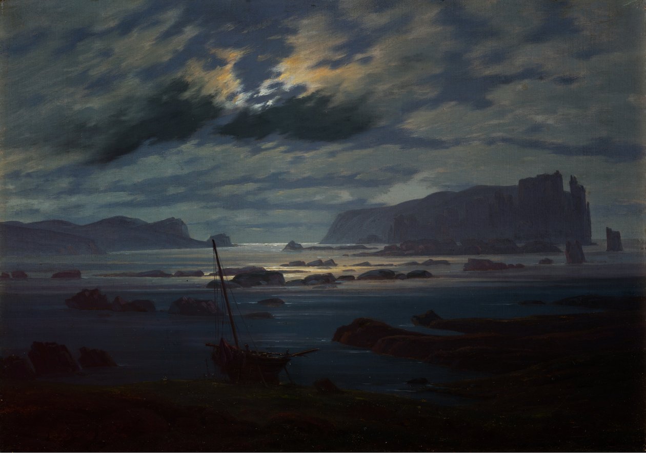 La mer du Nord au clair de lune - Caspar David Friedrich