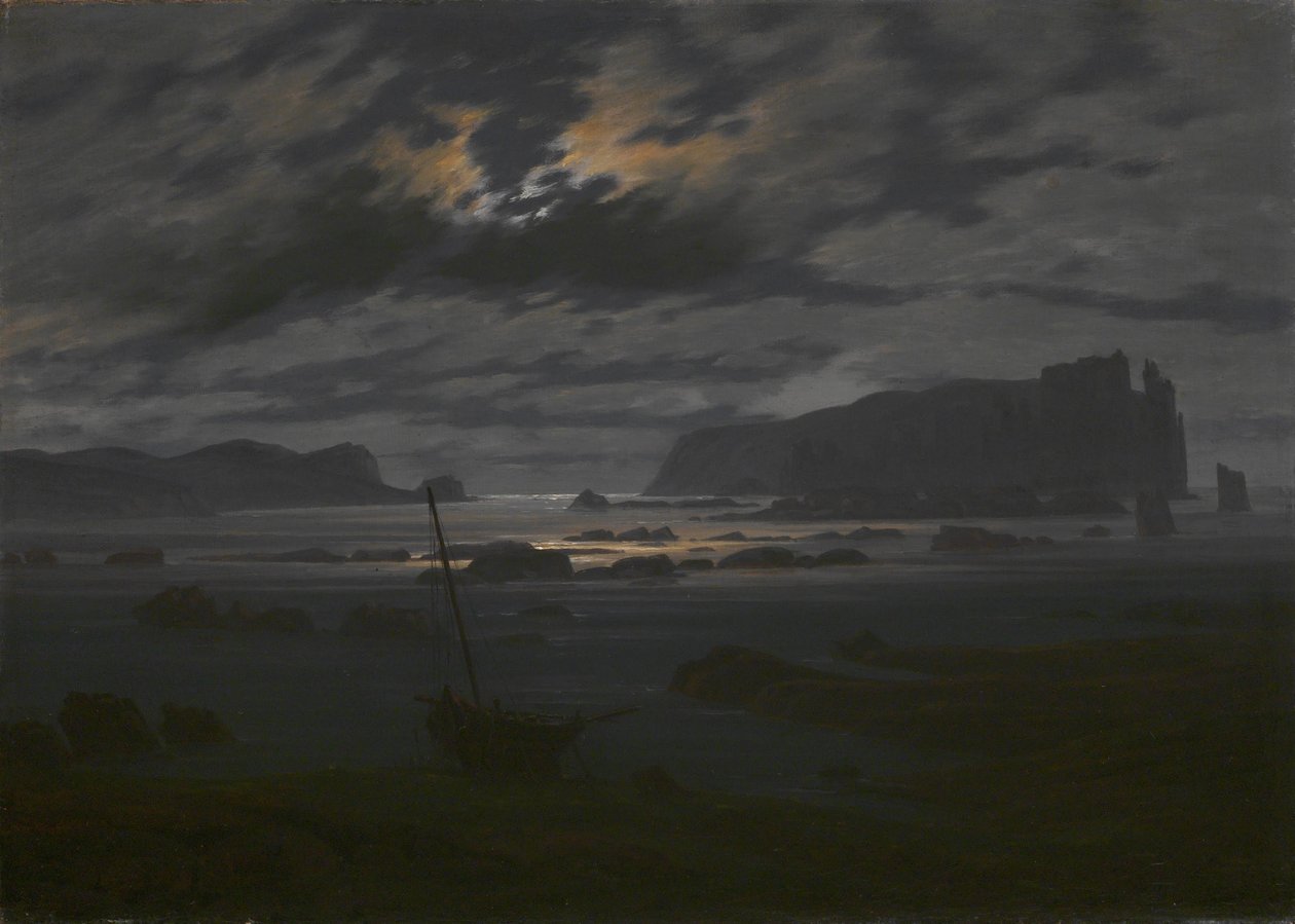 Mer du Nord au clair de lune, vers 1823 - Caspar David Friedrich