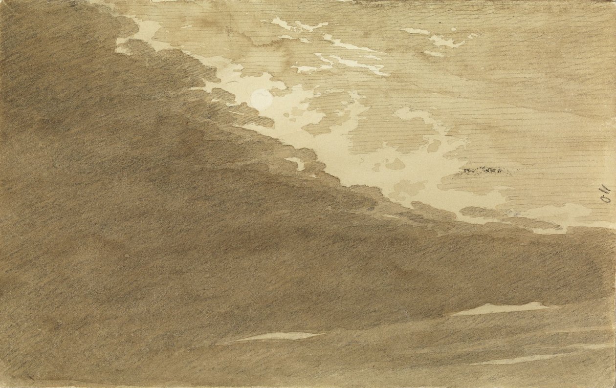 Étude des nuages au clair de lune - Caspar David Friedrich