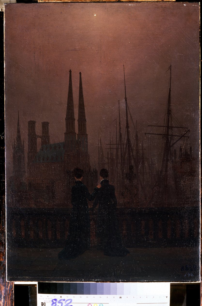 Soir au port ou les sœurs - Caspar David Friedrich