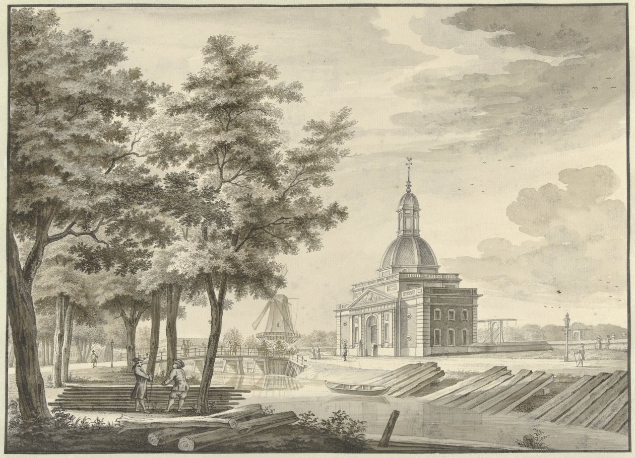 Vue de la nouvelle porte de Muider, 1771 - Caspar Jacobsz. Philips