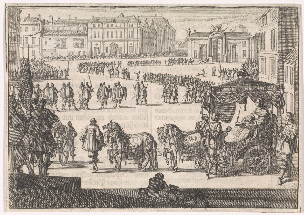 Couronnement de Christina, reine de Suède à Stockholm, 1650 - Caspar Luyken (attributed to)