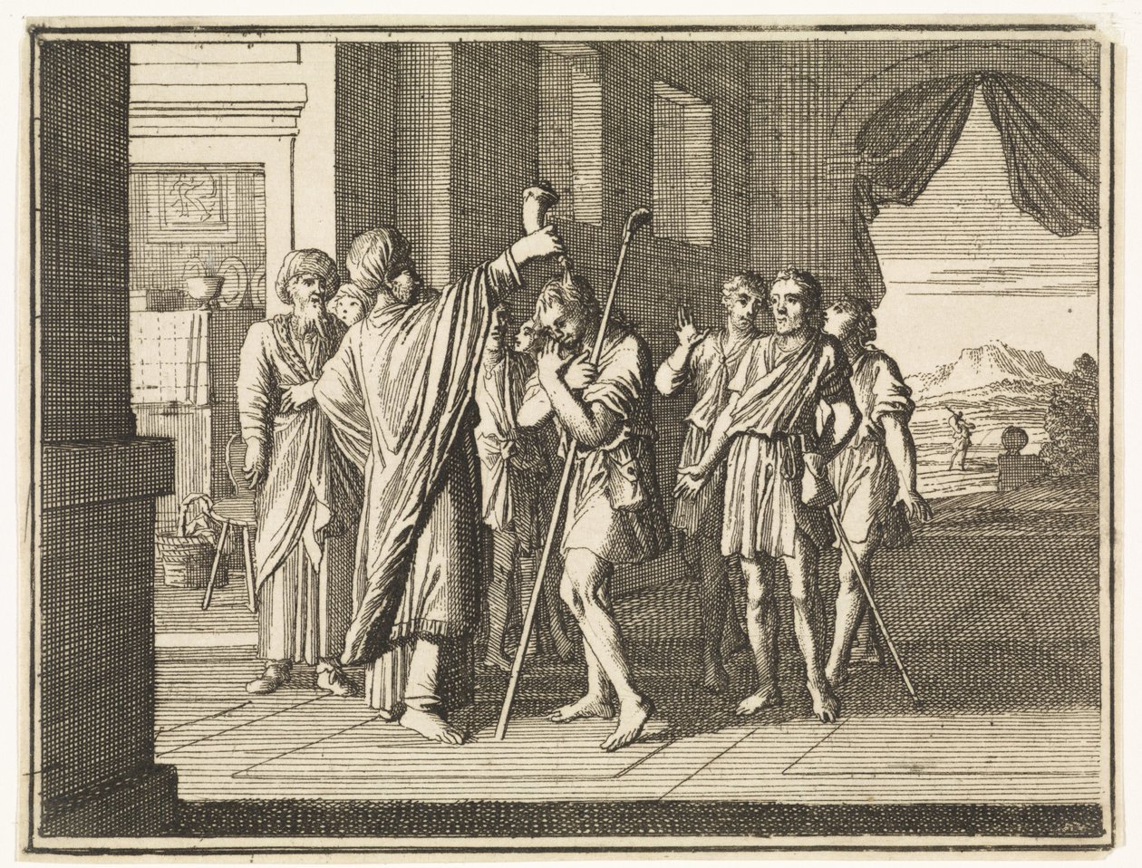 David, oint roi par Samuel - Caspar Luyken