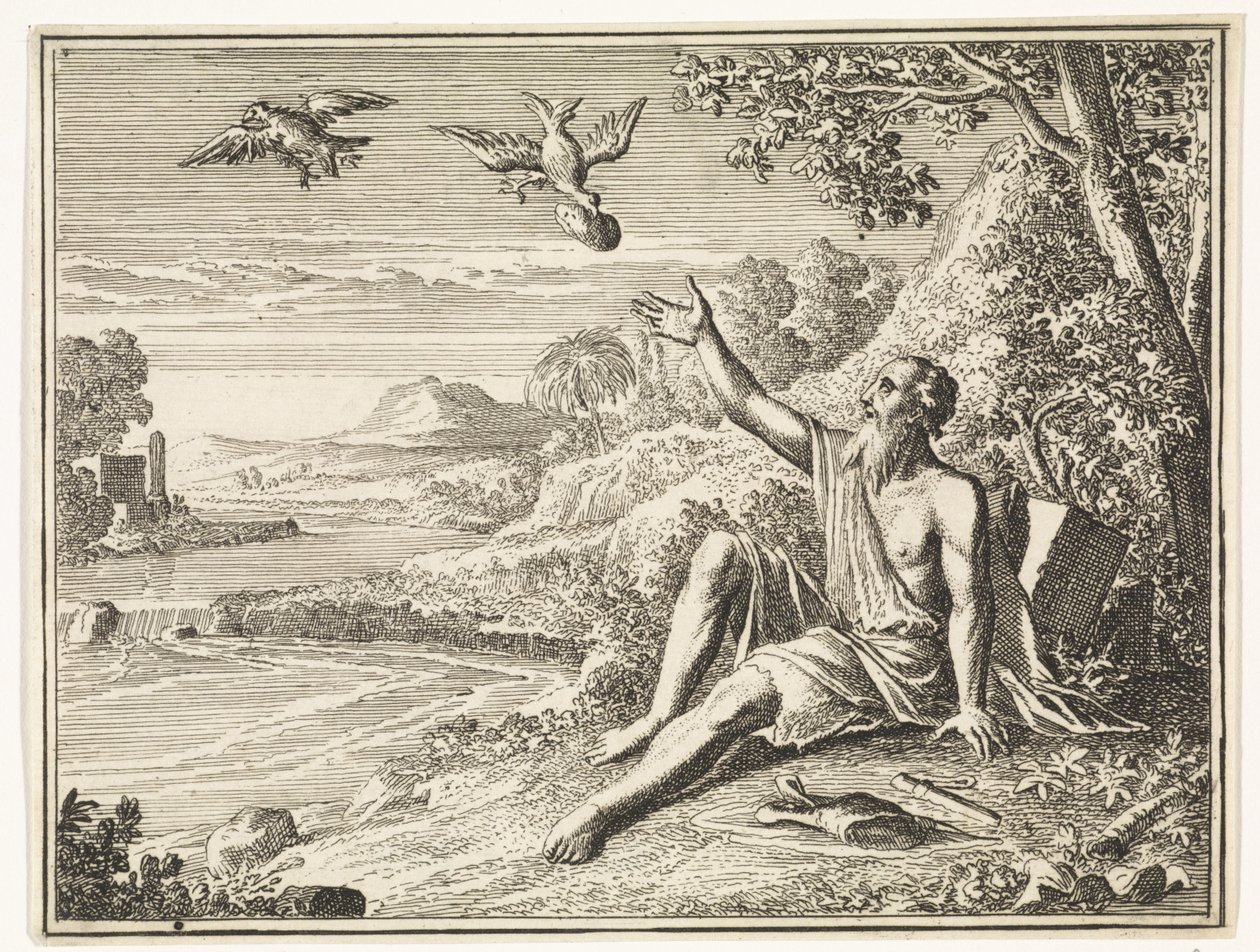 Élie nourri par les corbeaux - Caspar Luyken