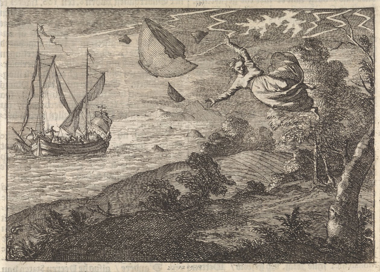 Vent violent sur la côte de Malmö, 1679 - Caspar Luyken