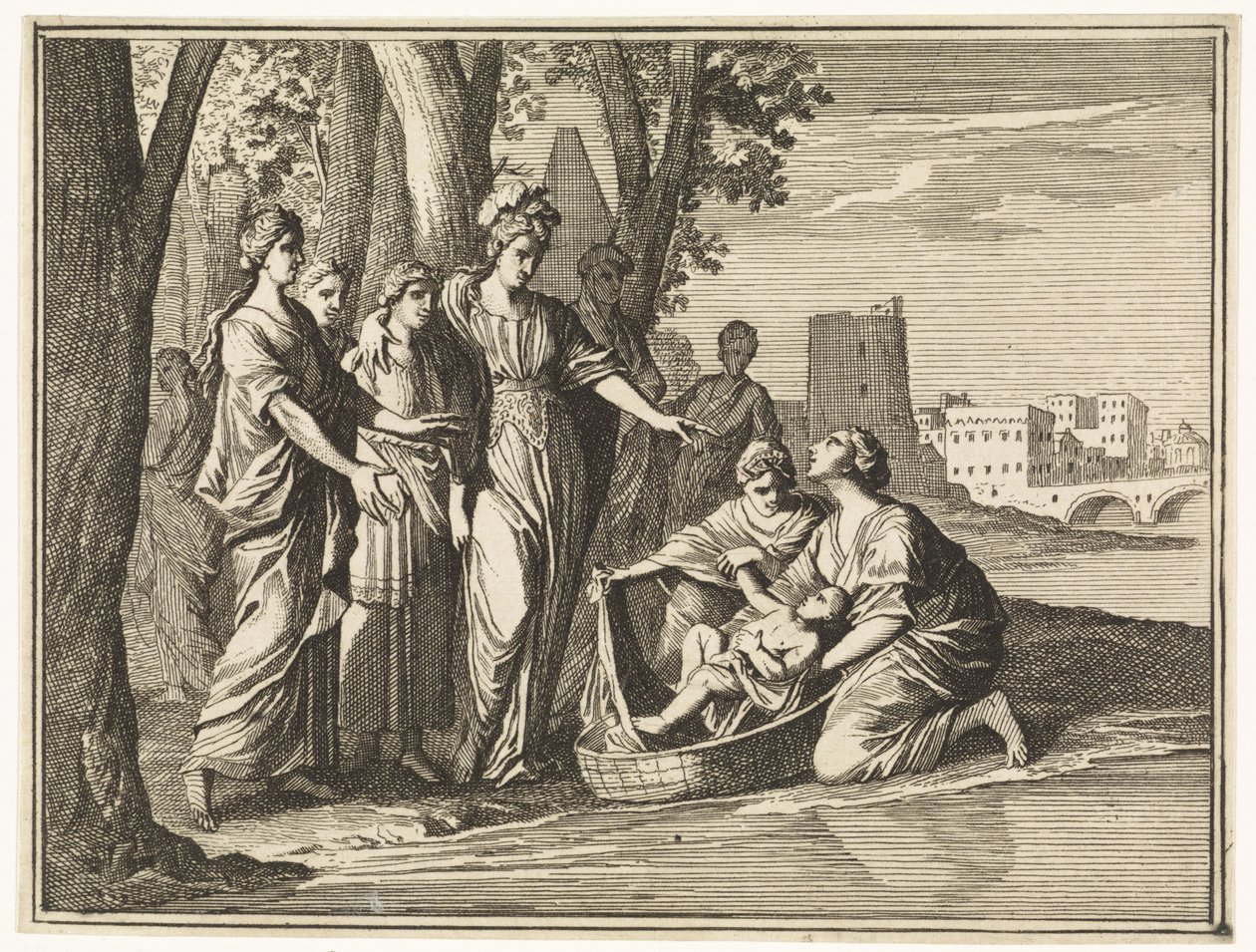 Moïse est trouvé par la fille du pharaon - Caspar Luyken